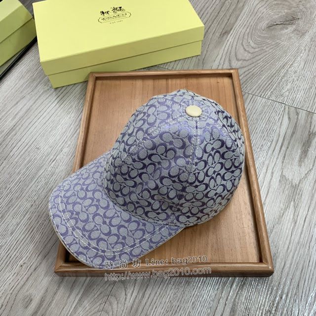 Coach男女同款帽子 蔻馳經典印花棒球帽鴨舌帽  mm1756